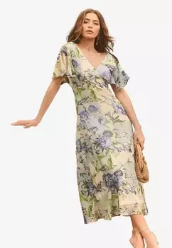Дневное платье FLUTTER SLEEVE Lipsy, синий
