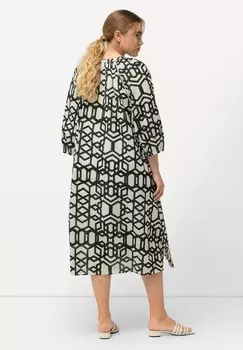 Дневное платье GEOMETRIC 3/4 SLEEVE Ulla Popken, черный