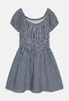 Дневное платье Gingham Dress GAP, темно-синее