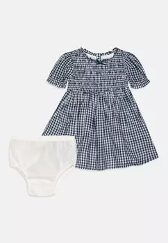 Дневное платье Gingham Dress GAP, темно-синее