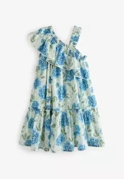 Дневное платье Regular Fit Laura Ashley, зелено-синее