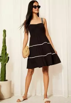 Дневное платье STRAPPY TIERED REGULAR FIT Friends Like These, черный