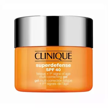 Дневной крем-гель для лица superdefense spf 40 fatigue + 1st signs of age multi-correcting gel Clinique, 30 мл