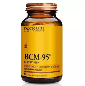 Doctor Life, Bcm-95 куркузеленый экстракт куркумы 500 мг Добавка 60 капсул