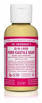 Доктор Мыло жидкое универсальное Bronner's Rose 60мл, Dr. Bronner's