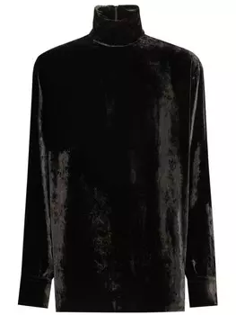 Dolce & Gabbana бархатная рубашка, черный
