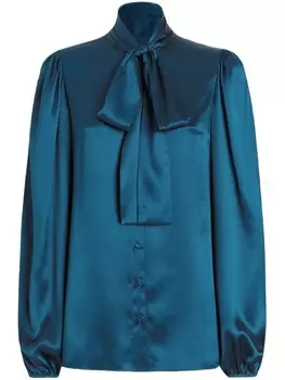 Dolce & Gabbana блузка с бантом, синий