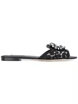 Dolce & Gabbana декорированные сандалии, черный