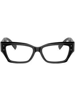 Dolce & Gabbana Eyewear очки в прямоугольной оправе с логотипом, черный