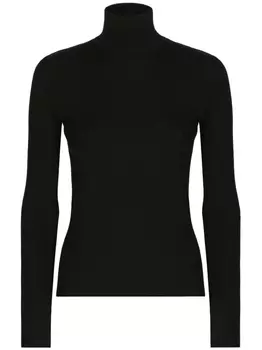 Dolce & Gabbana кашемировый джемпер с высоким воротником, черный