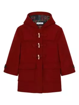 Dolce & Gabbana Kids дафлкот с капюшоном, красный