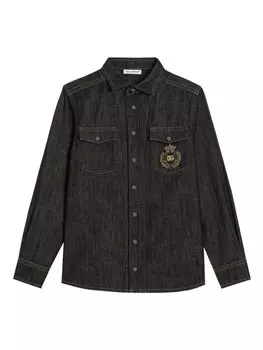 Dolce & Gabbana Kids джинсовая рубашка, синий