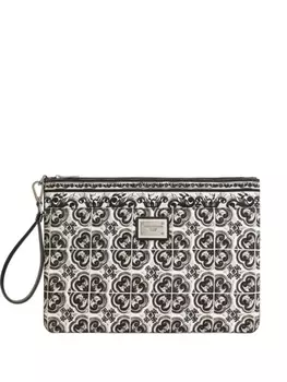 Dolce & Gabbana клатч с графичным принтом, черный