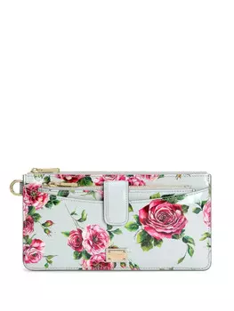Dolce & Gabbana кошелек с цветочным принтом, синий