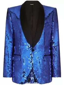 Dolce & Gabbana костюм с пайетками, синий
