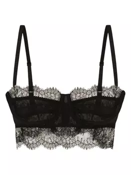 Dolce & Gabbana кружевной бюстгальтер-балконет, черный
