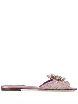 Dolce & Gabbana кружевные сандалии 'Bianca', розовый