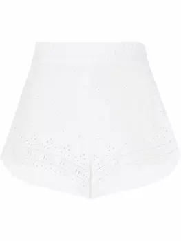 Dolce & Gabbana льняные шорты с вышивкой, белый
