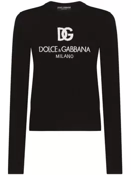Dolce & Gabbana лонгслив DG Milano, черный
