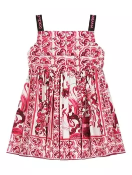 Dolce & Gabbana платье без рукавов с принтом Majolica, белый