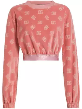 Dolce & Gabbana толстовка с монограммой, розовый