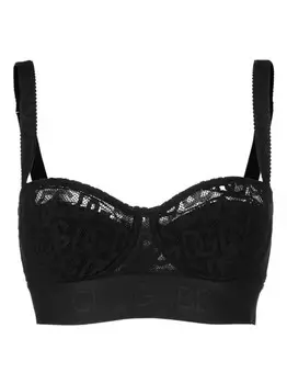 Dolce & Gabbana жаккардовый бюстгальтер-балконет, черный
