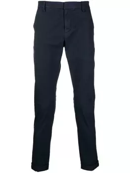 DONDUP tapered-leg cropped chinos, синий
