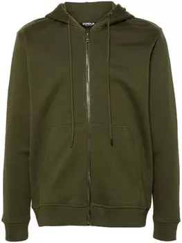 DONDUP толстовка с капюшоном на молнии с логотипом, зеленый