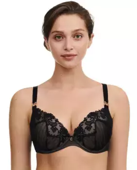 Дополнительный бюстгальтер пуш-ап на косточках Cabaret Sauvage line Chantelle, чёрный