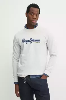 DORIAN CREW хлопковая толстовка Pepe Jeans, серый