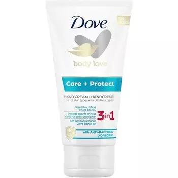 Dove Care and Protect Hand Care Питательный крем для рук против сухости рук с антибактериальным компонентом 75мл