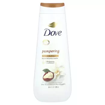 Dove, нежный гель для душа, бережный уход, масло ши и ваниль, 650 мл (22 жидк. унции)