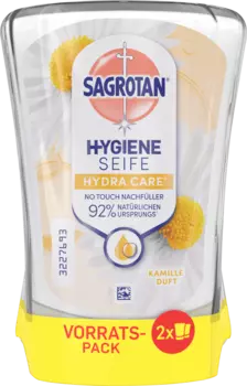 Дозатор для мыла No Touch Chamomile Hydra Care сменная упаковка (2x250 мл) 500 мл Sagrotan