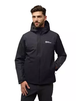 Дождевик Jack Wolfskin Funktionsjacke Jasper, черный