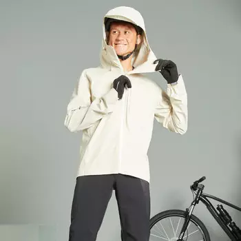 Дождевик Rockrider, цвет leinenbeige/baumwollwei/rauchschwarz