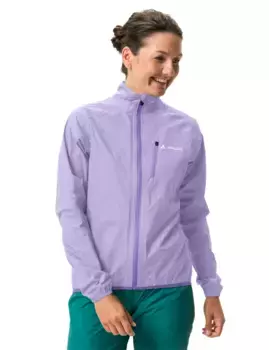 Дождевик VAUDE "WOMEN'S DROP JACKET III", без капюшона, с нагрудным карманом, цвет Pastel Lilac