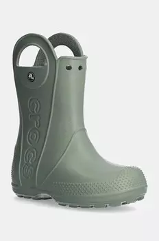 Дождевики Crocs HANDLE RAIN BOOT, зеленый