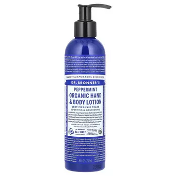 Dr. Bronner's, Органический лосьон для рук и тела, перечная мята, 237 мл (8 жидк. унц.)