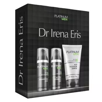 Dr Irena Eris Platinum Men Set Увлажняющий бальзам после бритья 50мл + Дневной и ночной регенерирующий крем для лица 50мл + Шампунь для густоты волос 125мл
