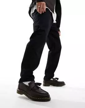 Dr. Martens - Adrian - Темно-коричневые лоферы с сумасшедшими конскими кисточками