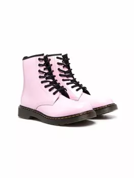 Dr. Martens ботинки на шнуровке, розовый