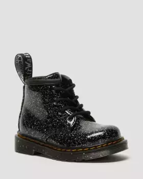 Dr. Martens Infant 1460 Блестящие ботильоны, цвет Black — Cosmic Glitter