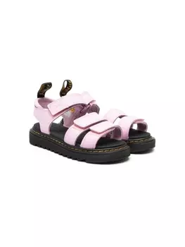 Dr. Martens сандалии на липучках, розовый