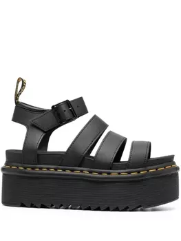 Dr. Martens сандалии на платформе, черный