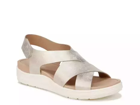 Dr. Scholl's Сандалии Time Off Sea Wedge от Dr. Scholl, золотистый металлик