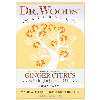 Dr. Woods, брусковое мыло, имбирь и цитрус, 149 г (5,25 унции)