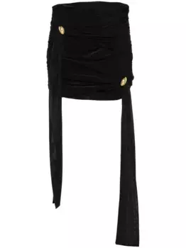 Драпированная юбка мини BLUMARINE, черный