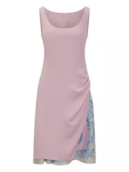 Драпированное мини-платье Versace, розовый