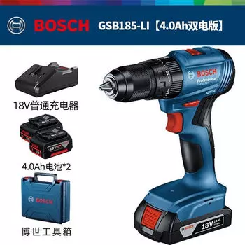 Дрель электрическая Bosch GSR185-LI + два аккумулятора 4.0Ah, зарядное устройство