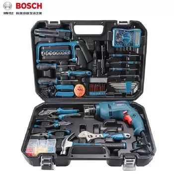 Дрель ручная Bosch GSB550 в наборе с инструментами